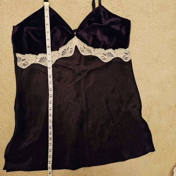 Vintage Cinema Etoile Velvet & Satin Babydoll Chemise Lingerie Slip Dress. - Picture 14 of 16